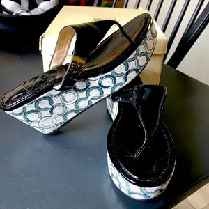 Coach Jan Crinkle wedge Sandals